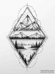 Tattoo sketch an abstract representation of m... - эскиз тату (№1755724347_0, 20.08.2025 21:12) — Tatufoto.com