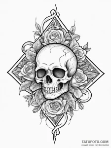 Tattoo sketch a game over screen with a humor... - эскиз тату (№1755725172_0, 20.08.2025 21:26) — Tatufoto.com