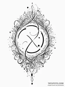 Tattoo design a cancer symbol created from fl... - эскиз тату (№1755727808_0, 20.08.2025 22:10) — Tatufoto.com
