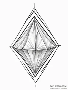 Tattoo sketch a diamond shape, strong and unb... - эскиз тату (№1755729029_0, 20.08.2025 22:30) — Tatufoto.com