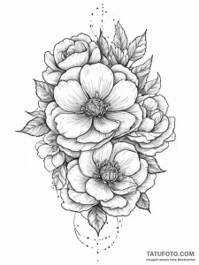 Camellia, tattoo line art, fine lines, delica... - эскиз тату (№1755734851_0, 21.08.2025 00:07) — Tatufoto.com