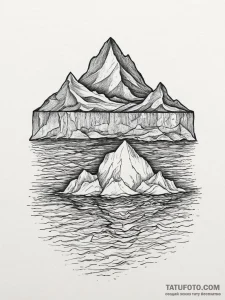 The stark beauty of icebergs floating in a ca... - эскиз тату (№1755735476_0, 21.08.2025 00:17) — Tatufoto.com