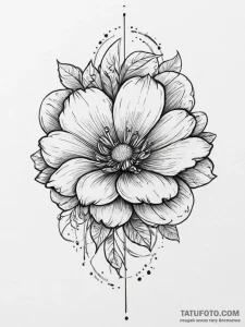 Tattoo sketch a personal birth flower combine... - эскиз тату (№1755736267_0, 21.08.2025 00:31) — Tatufoto.com