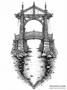 Tattoo sketch a 'bridge' connecting past and... - эскиз тату (№1755737247_0, 21.08.2025 00:47) — Tatufoto.com