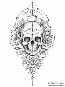 Tattoo sketch an abstract portrayal of the ru... - эскиз тату (№1755738038_0, 21.08.2025 01:00) — Tatufoto.com