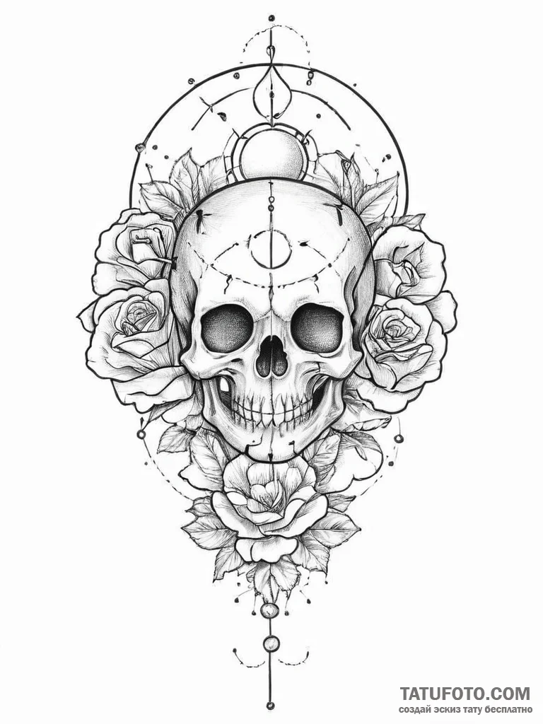 Tattoo sketch an abstract portrayal of the ru... - эскиз тату (№1755738038_0, 21.08.2025 01:00) — Tatufoto.com