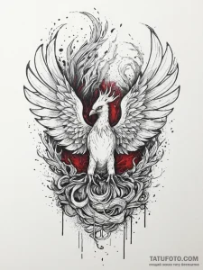 Phoenix rising from ashes (already there, but... - эскиз тату (№1755739623_0, 21.08.2025 01:27) — Tatufoto.com