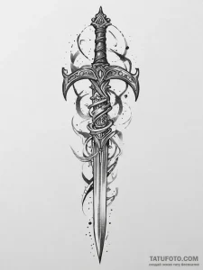 Tattoo design 'quest accepted' in a medieval... - эскиз тату (№1755742625_0, 21.08.2025 02:17) — Tatufoto.com