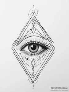 Tattoo design a subtle 'third eye' symbol, fo... - эскиз тату (№1755743223_0, 21.08.2025 02:27) — Tatufoto.com