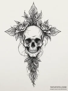 Tattoo sketch a tree with roots wrapping arou... - эскиз тату (№1755743624_0, 21.08.2025 02:33) — Tatufoto.com