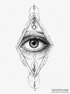 Tattoo design a subtle 'third eye' symbol, fo... - эскиз тату (№1755746015_0, 21.08.2025 03:13) — Tatufoto.com