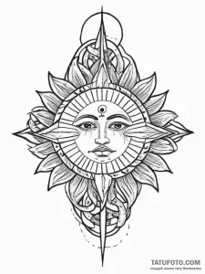 Black sun (symbol), tattoo flash sheet design... - эскиз тату (№1755747608_0, 21.08.2025 03:40) — Tatufoto.com