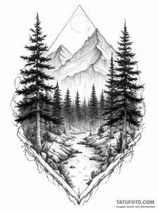 Forest - эскиз тату (№1755748212_0, 21.08.2025 03:50) — Tatufoto.com
