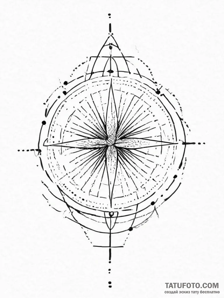 Tattoo design an abstract radar sweep pattern... - эскиз тату (№1755749410_0, 21.08.2025 04:10) — Tatufoto.com