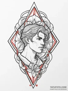 Narcissus, tattoo sketch design, old school t... - эскиз тату (№1755749809_0, 21.08.2025 04:16) — Tatufoto.com