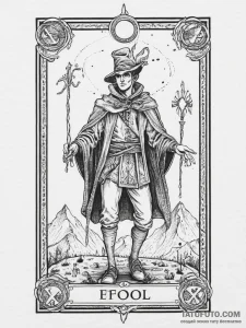 Tarot card (e.g., the fool, the magician, dea... - эскиз тату (№1755781754_0, 21.08.2025 13:09) — Tatufoto.com