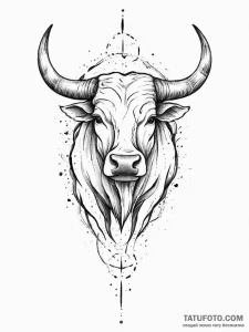 Tattoo sketch a zodiac animal (e.g., bull) co... - эскиз тату (№1755782927_0, 21.08.2025 13:28) — Tatufoto.com