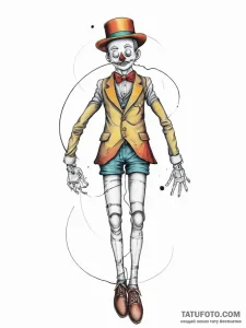 A marionette with cut strings, ink illustrati... - эскиз тату (№1755783122_0, 21.08.2025 13:32) — Tatufoto.com
