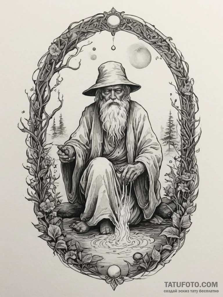 Tattoo design: watercolor style, showing vele... - эскиз тату (№1755785504_0, 21.08.2025 14:11) — Tatufoto.com
