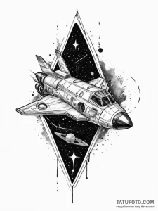 Spaceship wreck, tattoo flash sheet design, r... - эскиз тату (№1755788091_0, 21.08.2025 14:54) — Tatufoto.com