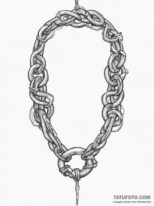 Tattoo design a broken chain with one strong,... - эскиз тату (№1755788900_0, 21.08.2025 15:08) — Tatufoto.com