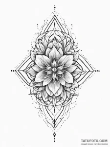 Tattoo sketch a subtle geometric pattern on t... - эскиз тату (№1755790083_0, 21.08.2025 15:28) — Tatufoto.com