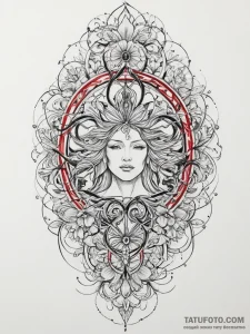 Tattoo design an abstract representation of g... - эскиз тату (№1755792897_0, 21.08.2025 16:14) — Tatufoto.com