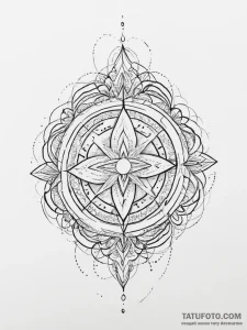 Tattoo sketch an abstract representation of i... - эскиз тату (№1755793092_0, 21.08.2025 16:18) — Tatufoto.com