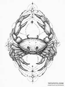 Tattoo design a cancer crab, its shell openin... - эскиз тату (№1755793482_0, 21.08.2025 16:24) — Tatufoto.com