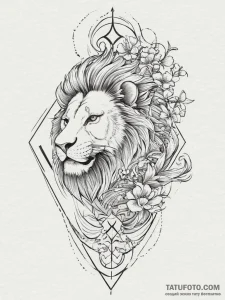 Tattoo sketch a leo lion's mane transforming... - эскиз тату (№1755796466_0, 21.08.2025 17:14) — Tatufoto.com