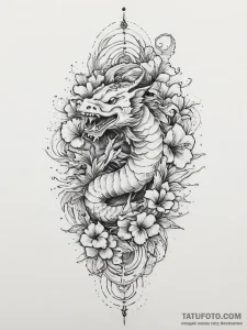 Tattoo sketch hibiscus, tattoo line art, irez... - эскиз тату (№1755799614_0, 21.08.2025 18:06) — Tatufoto.com