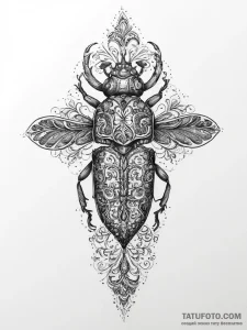 Tattoo sketch flea beetle, artistic tattoo sk... - эскиз тату (№1755800205_0, 21.08.2025 18:16) — Tatufoto.com