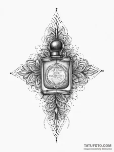 Tattoo sketch perfume tattoo, artistic tattoo... - эскиз тату (№1755800598_0, 21.08.2025 18:23) — Tatufoto.com