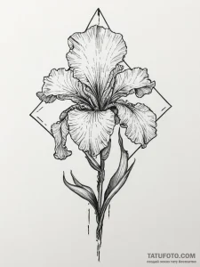 Tattoo sketch bearded iris, tattoo drawing ou... - эскиз тату (№1755804936_0, 21.08.2025 19:35) — Tatufoto.com