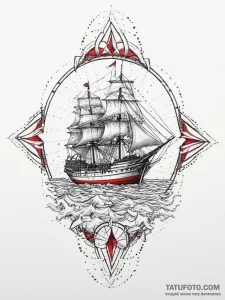 Tattoo sketch ship, tattoo drawing outline, o... - эскиз тату (№1755807922_0, 21.08.2025 20:25) — Tatufoto.com