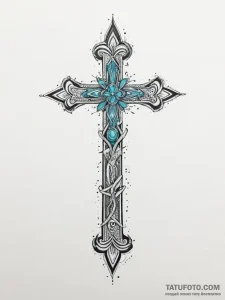 Tattoo sketch turquoise, concept art for tatt... - эскиз тату (№1755810123_0, 21.08.2025 21:02) — Tatufoto.com