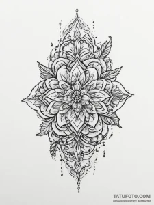Tattoo sketch кружевной узор, tattoo flash sh... - эскиз тату (№1755810726_0, 21.08.2025 21:12) — Tatufoto.com