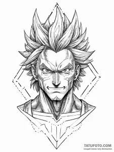 Tattoo sketch my hero academia all might, art... - эскиз тату (№1755817304_0, 21.08.2025 23:01) — Tatufoto.com