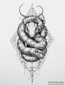 Tattoo sketch copperhead, tattoo line art, so... - эскиз тату (№1755818099_0, 21.08.2025 23:14) — Tatufoto.com
