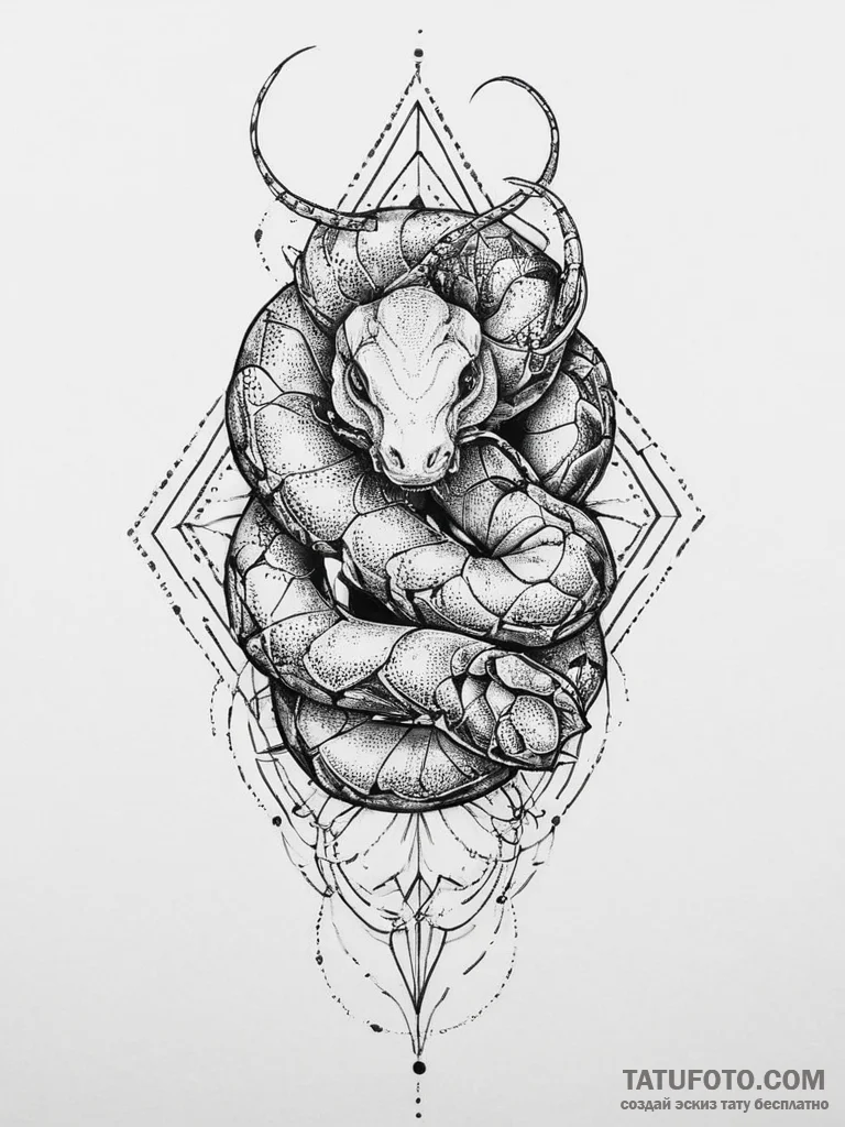Tattoo sketch copperhead, tattoo line art, so... - эскиз тату (№1755818099_0, 21.08.2025 23:14) — Tatufoto.com