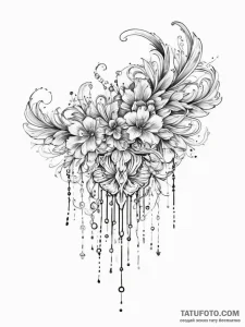 Tattoo sketch elegant comb tattoo, tattoo lin... - эскиз тату (№1755819920_0, 21.08.2025 23:45) — Tatufoto.com