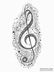 Tattoo sketch musician musical notes, tattoo... - эскиз тату (№1755821127_0, 22.08.2025 00:05) — Tatufoto.com