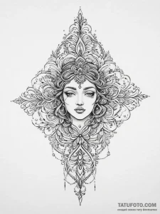 Tattoo sketch holy character, tattoo sketch d... - эскиз тату (№1755821533_0, 22.08.2025 00:12) — Tatufoto.com