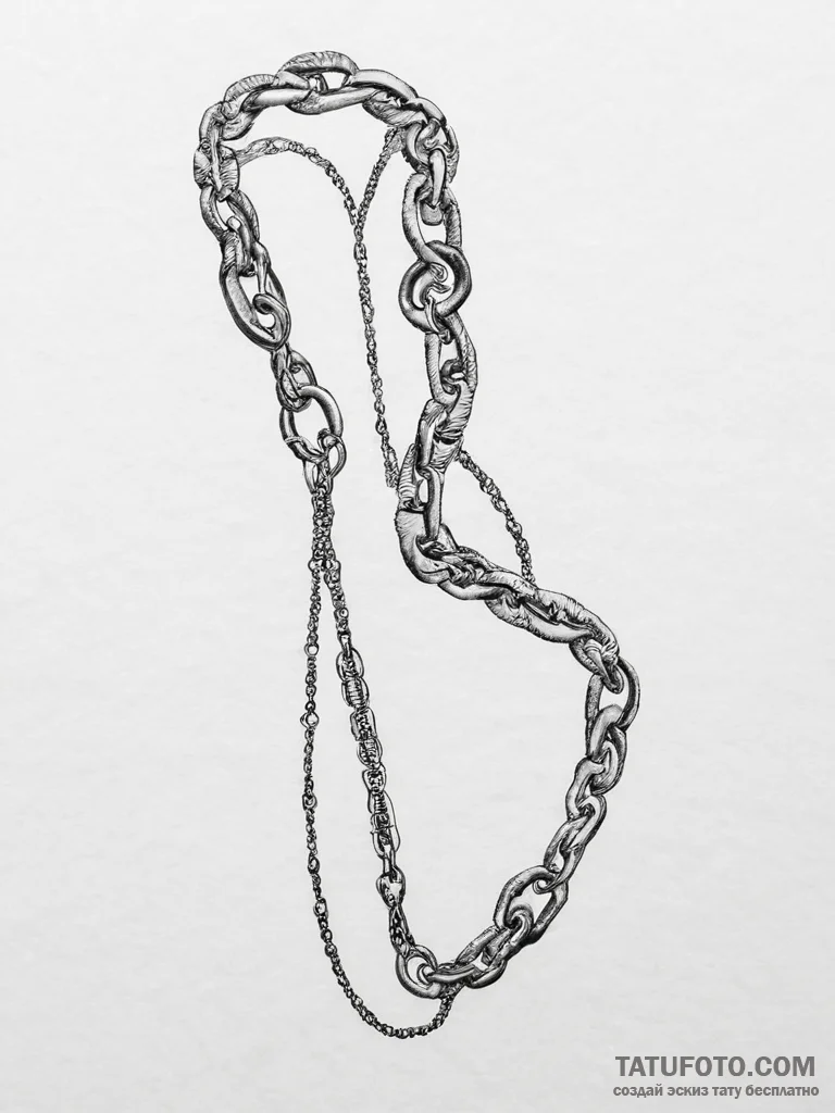 Tattoo sketch delicate chain tattoo, tattoo d... - эскиз тату (№1755821732_0, 22.08.2025 00:15) — Tatufoto.com