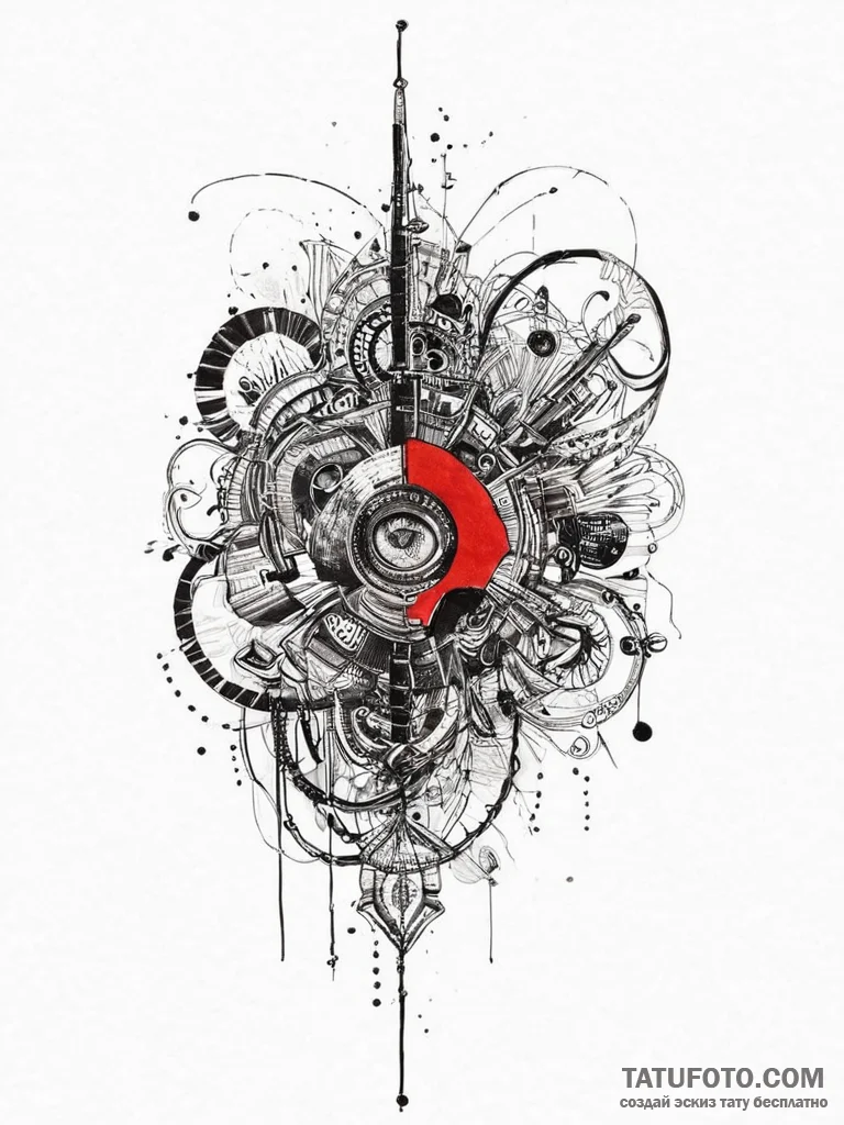 Tattoo sketch alpha, ink illustration for tat... - эскиз тату (№1755822136_0, 22.08.2025 00:22) — Tatufoto.com