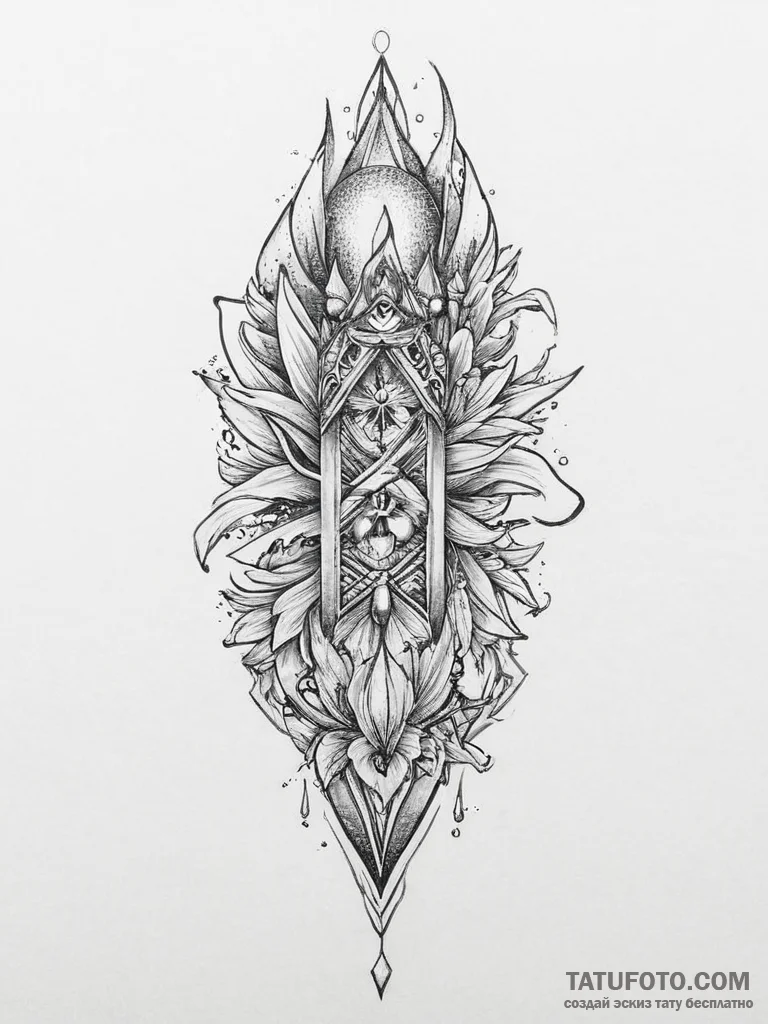 Tattoo sketch magical pencil - эскиз тату (№1755823946_0, 22.08.2025 00:52) — Tatufoto.com