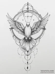 Tattoo sketch holy ghost, tattoo drawing outl... - эскиз тату (№1755824548_0, 22.08.2025 01:02) — Tatufoto.com