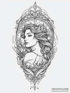 Tattoo sketch siren with a sailor, tattoo ske... - эскиз тату (№1755825537_0, 22.08.2025 01:18) — Tatufoto.com