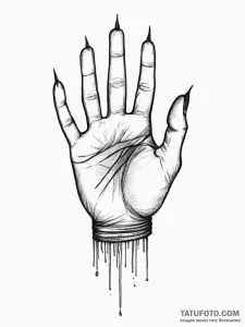 Tattoo sketch hands with a needle, artistic t... - эскиз тату (№1755825938_0, 22.08.2025 01:25) — Tatufoto.com