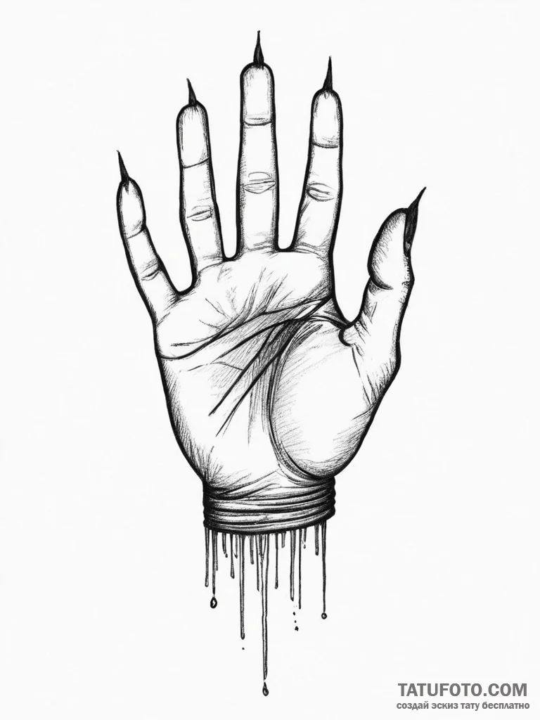 Tattoo sketch hands with a needle, artistic t... - эскиз тату (№1755825938_0, 22.08.2025 01:25) — Tatufoto.com
